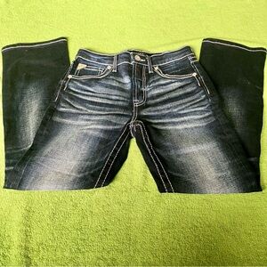 🔥New salvage supply dark blue denim jeans straight fit youth size 14